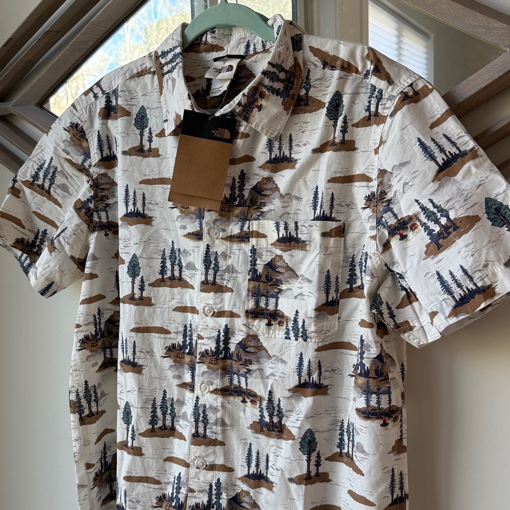 The North Face‎ Short Sleeve Button Up Baytrail camping mountain Shirt Large